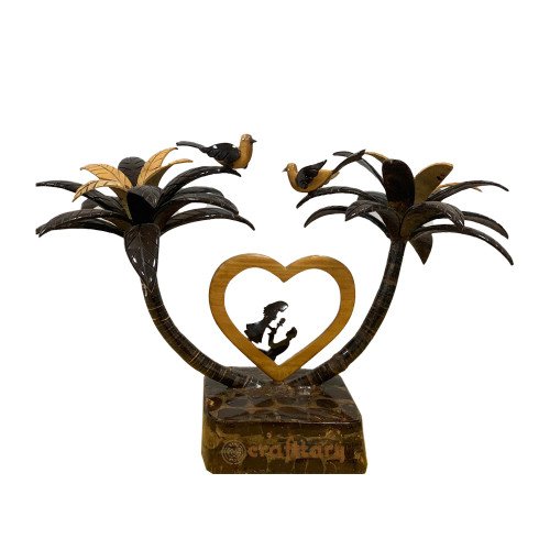 Double Coconut Tree With Couple (21" x 14")