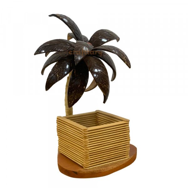 Coconut Tree With Pen Holder (7" x 12") 