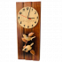 Wall clock (3 Strip) Bird couple (7'' x 16'')